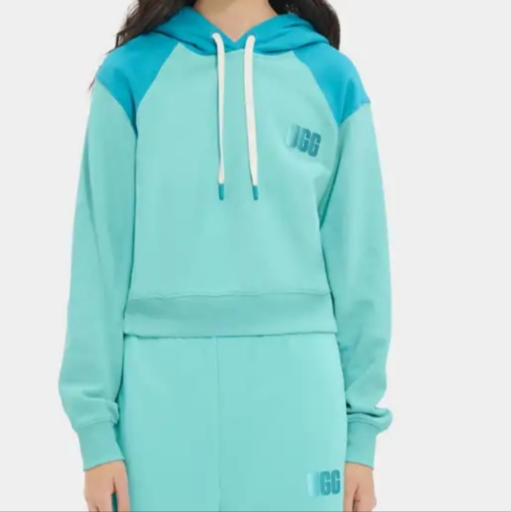 NWT Women's UGG Mallory Cropped Hoodie, Laguna color
